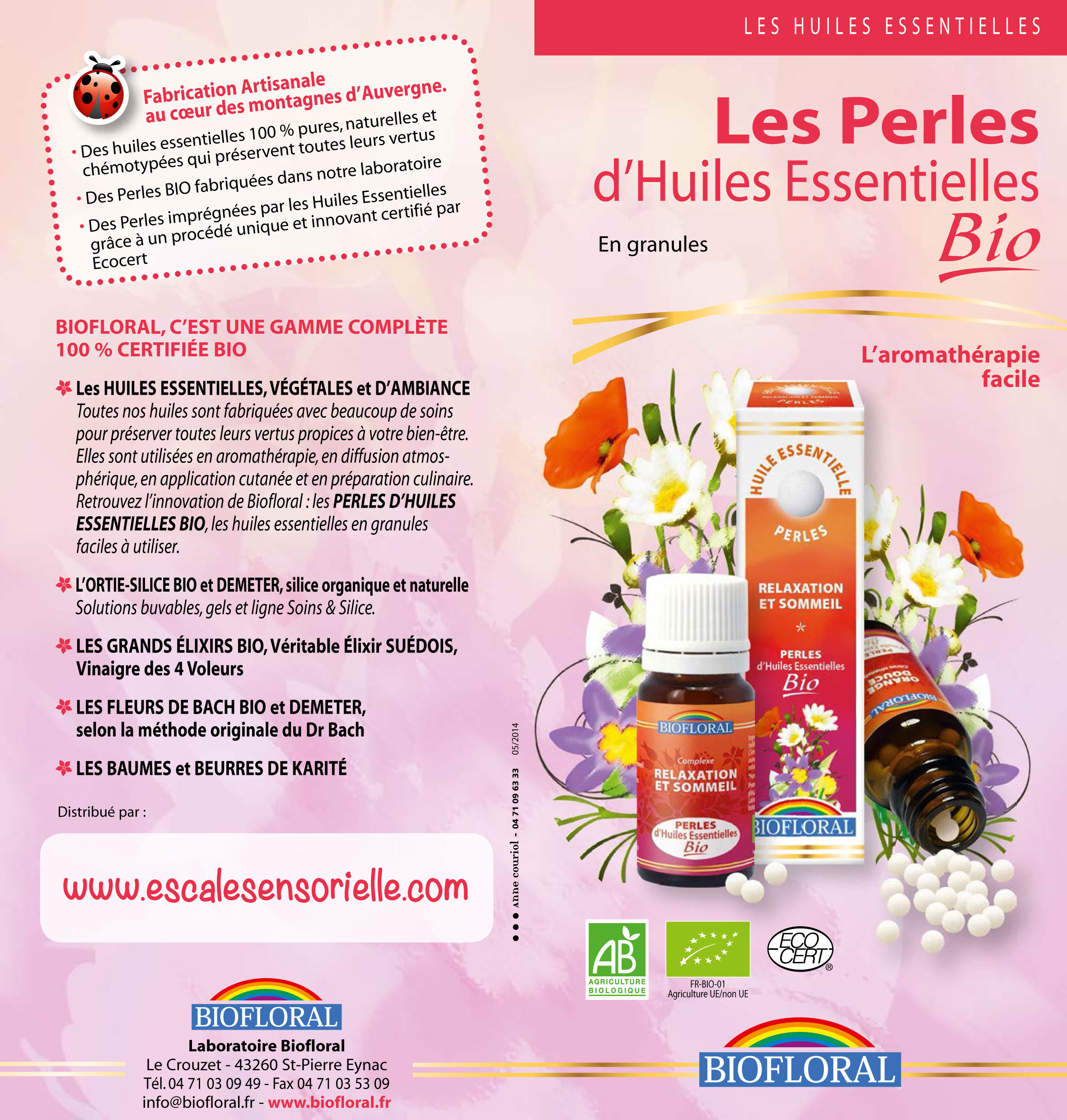 Perles d'huiles essentielles Biofloral utilisation vertus Perles d'huiles essentielles Biofloral utilisation vertus