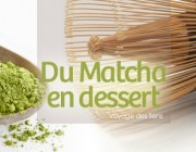 Thé matcha & azukis, recette bûche de Noël